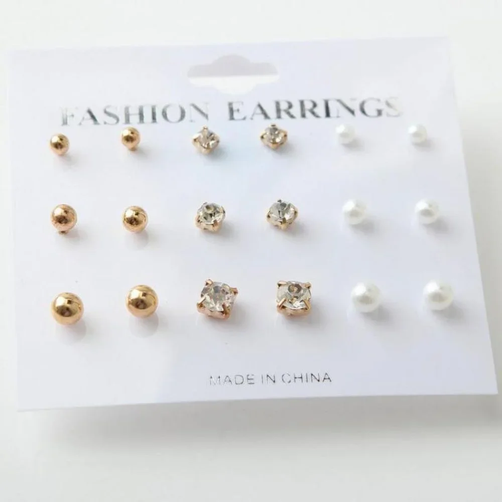 Set Earrings Stud Women Circle Bohemian Hoop Drop Cute Trendy Jewelry Earrings - Picture 1 of 6